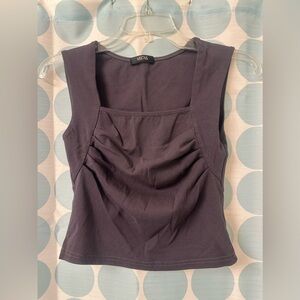 NWOT MICAS square neck tank top, gray, size medium
